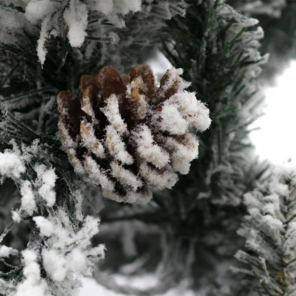 Árbol de Navidad nevado Blanco Decorado 180 cm