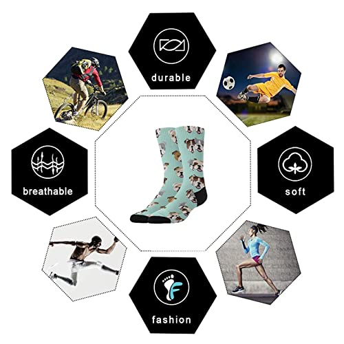 Amrandom Mens Colorful Socks 1 Pair, Cushioned Breathable Athletic Socks With Arch Support, For Black Red Paisley Floral #TOP6