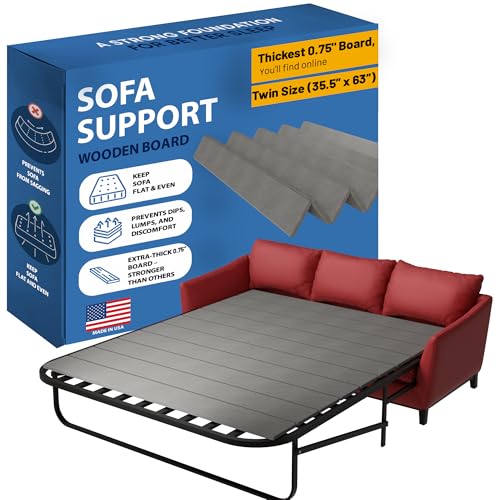 Zayton, Heavy Duty Sleeper Sofa Support Slats, 63" x 35.5" Wood Base to Fix Sagging Seats, Reinforced Under Cushion Panel for Sofas and Bed Support, Pull Out Couch Mattress Board, Easy Installation