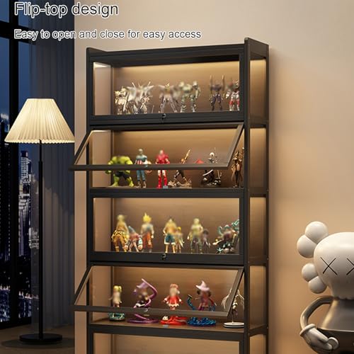 Vitrine acrylique avec serrure et éclairage LED pour figurines - 6