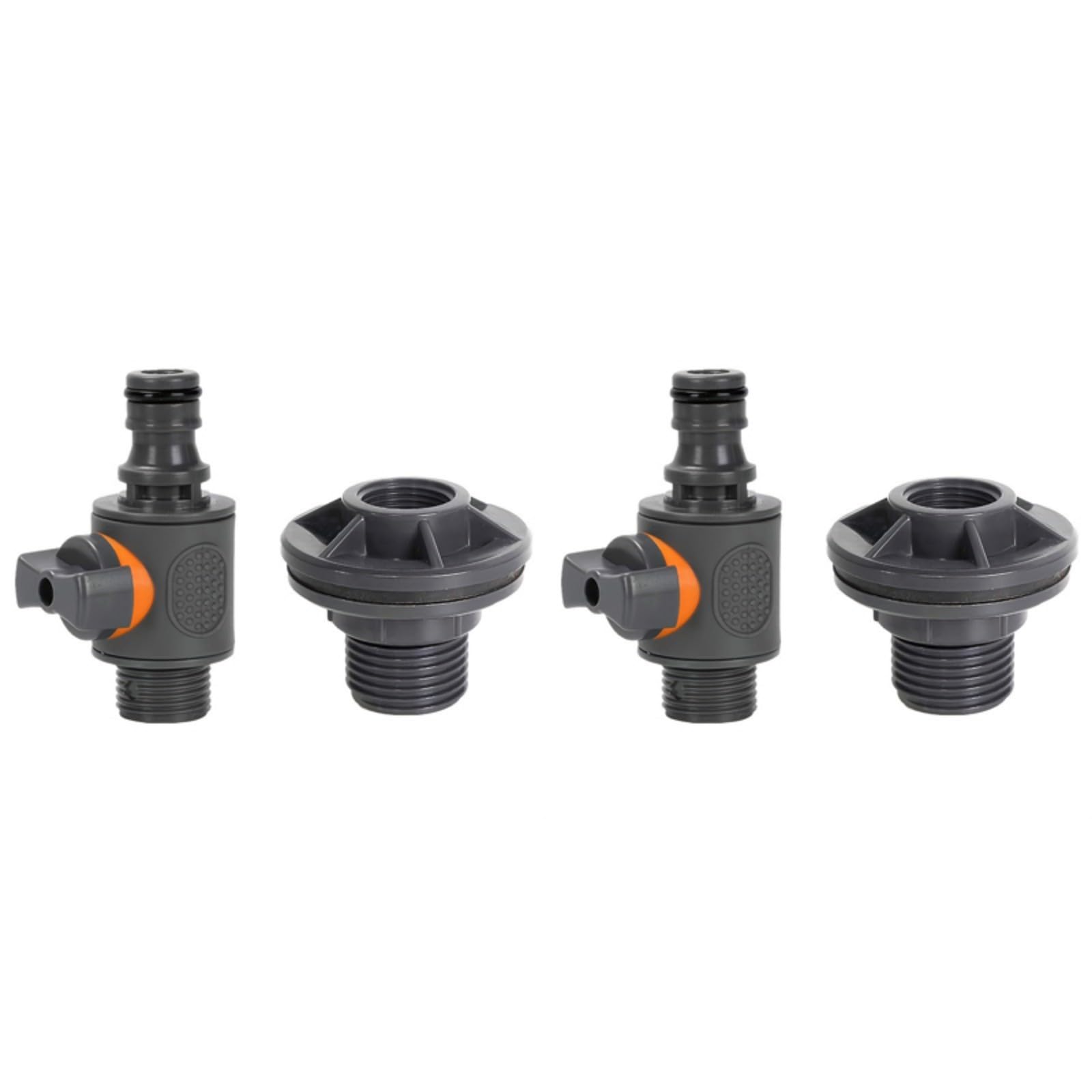 Water Container Bulkhead Adapter with Shut Off Control, 3/4 Male Thread to 16mm Hose Outlet for Bucket Drain Port Bucket Hose Connector with Shut Off Control