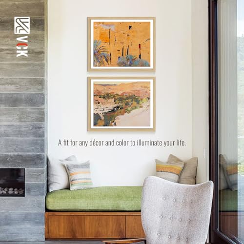 Image of VCK 24x30 Frame Oak 4 Pack, Wide Thick Wood Border, for Poster /Print