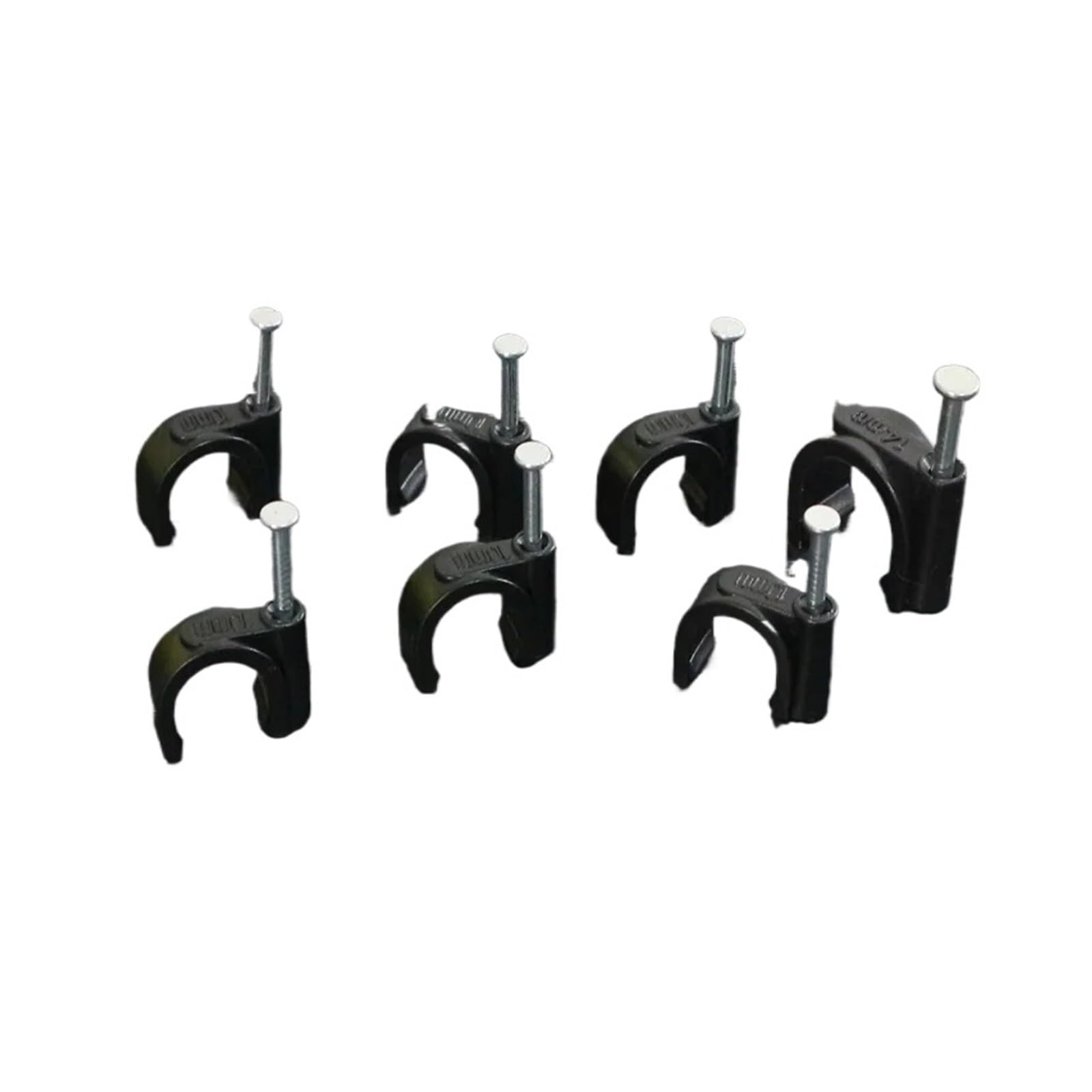 Kabelschellen Nagelschellen 100PCS 4/5/6/7/8/9/10/12mm Runde Kreis Pfad Nagel Calbe Clips Draht Klemme(25mm 100PCS)