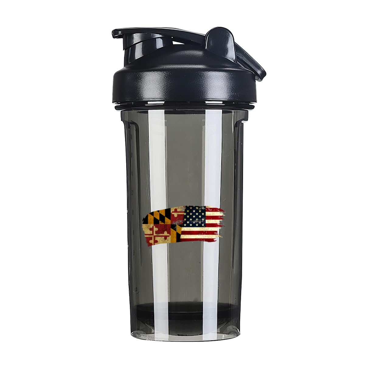 Marylander America Flag 18 Ounce Shaker Cup,Fashion Theme Pattern Shaker Bottle Leak-proof Workout Shake Bottles 500ML/18 oz Perfect for Pre Workout