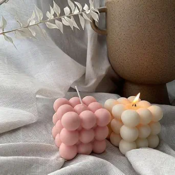 VGroot Big Bubble Scented Candle (2 Pack Combo, White, Pink) for Home Decor, Bathroom, Bedroom, Gift, Diwali, Birthday, Valentines, New Year, Christmas