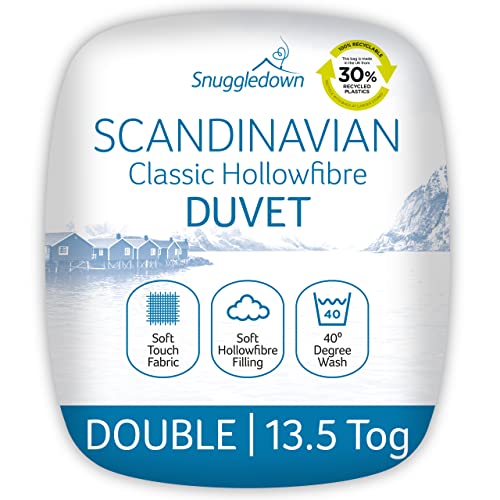 Snuggledown Scandinavian Piumino, Poliestere, Bianco, Doppio