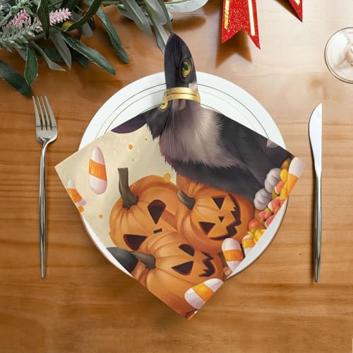 Servilletas de Tela Halloween Multicolor Pack x6 miniatura 3