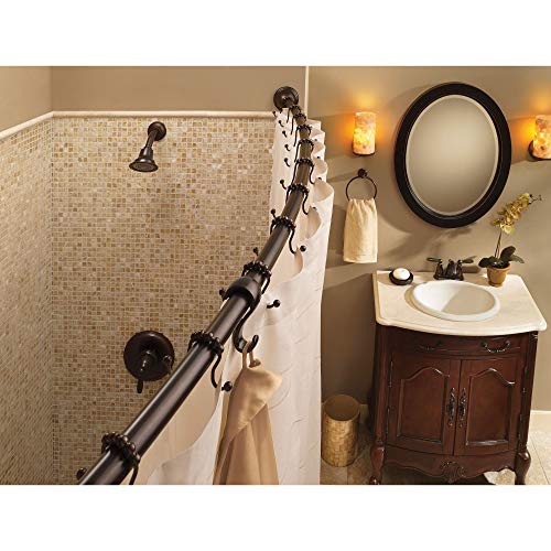 Moen Dn2160Owb Collection 54 To 72-Inch Adjustable Length Curved Shower Rod, Old World Bronze #TOP2