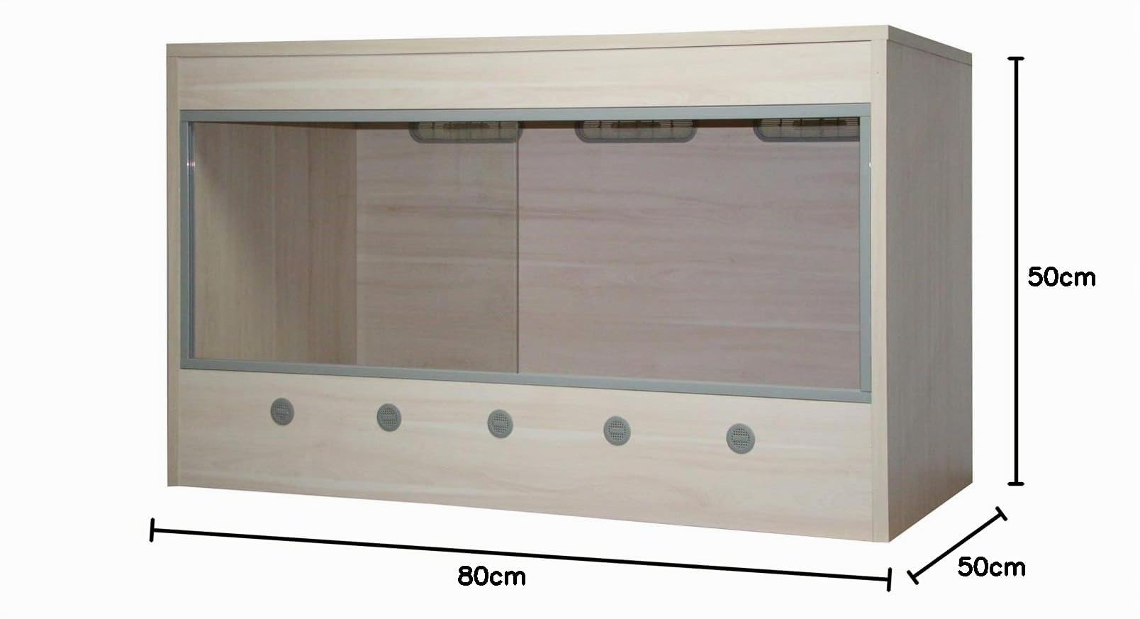 Lucky Reptile Furni-Tarrium, Farbe:Ahorn, Größe:80cm x 50cm x 50cm