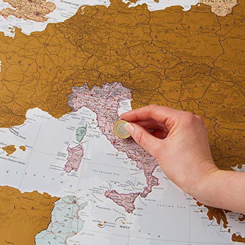 Scratch Off Map Of Europe – Color Europe Wall Map – Scratch Off – 23 X 33 #TOP3