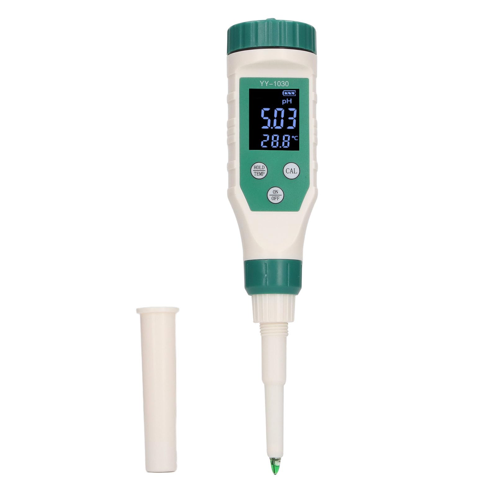 PH-Messgerät BT LCD-Display Präzise Messung Tragbare PH-Sonde für Boden Obst Wasser Professioneller Labor-Füllstandstester für Züchter ABS-Material