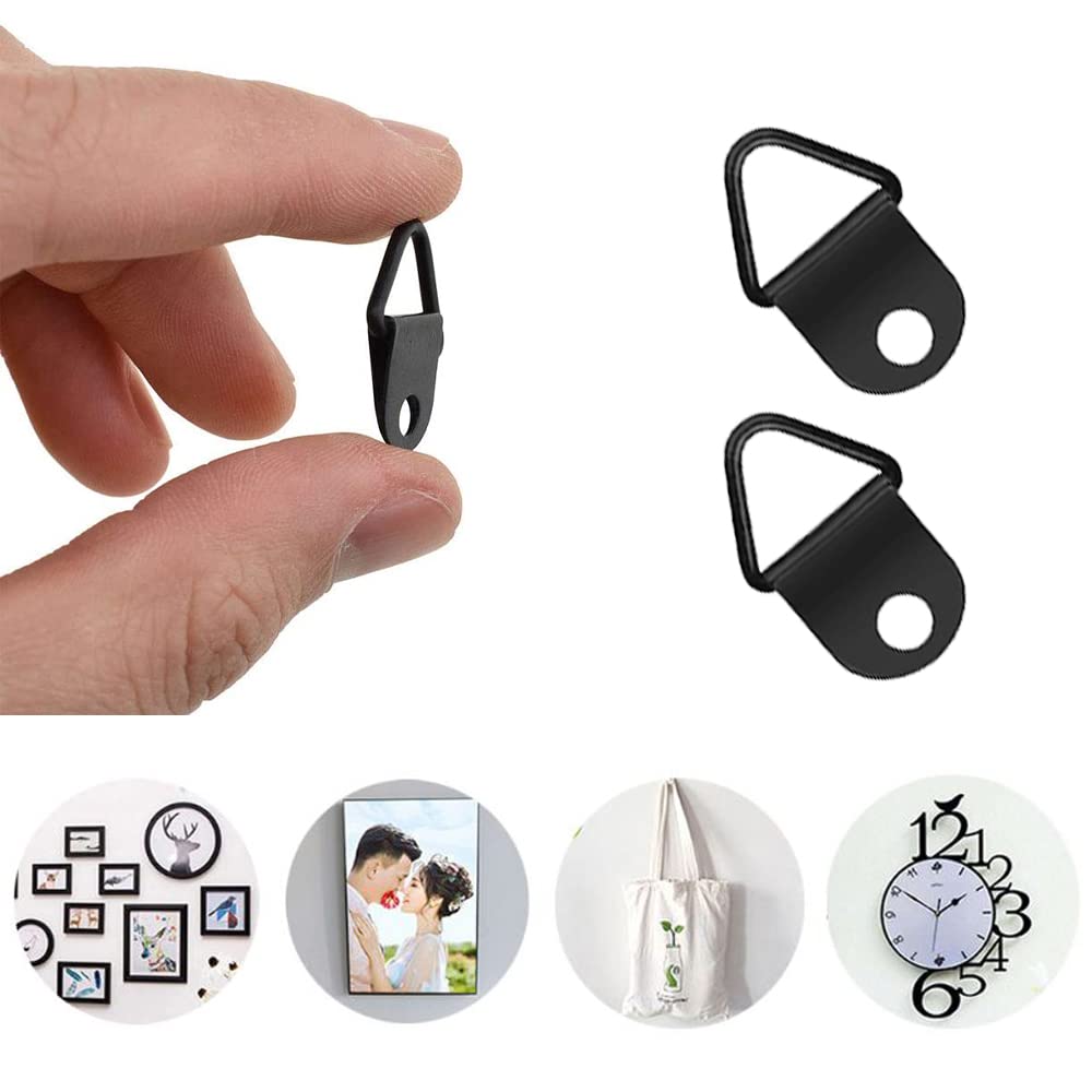 50 pezzi Attaccaglie Snodate Ganci per Quadri e Cornici Triangolo Anello Gancio Appendi Quadri da Parete per Specchi ed Orologi