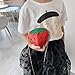 Caviotess Fashion Strawberry Little Girls Crossbody Purse Small Leather Shoulder Bag Handbag Clutch Wallet