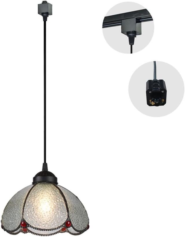 Kiven1-Light H Type Track Lighting Pendant, Clear Glass Shade
