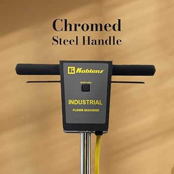 Koblenz RM 1715A Round Head Industrial Floor Machine, Non-Marking Wheels | Floor Cleaner with 1.5 HP Motor, Chrome Handle, And 5 in Non-Marking Wheels, Durable Vacuum Cleaner, RM 1715A, Chrome