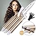 Welleisen 3 Fässer Lockenstab Große Wellen Locken Pro, Lovebay Wellenstyler Turmalin Keramik, Lockenwickler für Lange/kurze Haare, Drei Curling 22mm