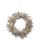 osterkranz diy DESIGN - mit diesem Perlhuhn Federkranz sind Sie für das Frühjahr, sowie Ostern bereit. Der Kranz ist ein schönes Deko -Objekt, als Tischdeko, Wanddeko, Türdeko und vieles mehr verwendbar.