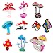 Yolev 10 Pièces Patchs de Repassage Champignon Dessin Animé Broderie Patchs Adhésifs Chauds pour Vêtements Pantalons Chapeaux Chaussures Jeans Sacs Artisanat