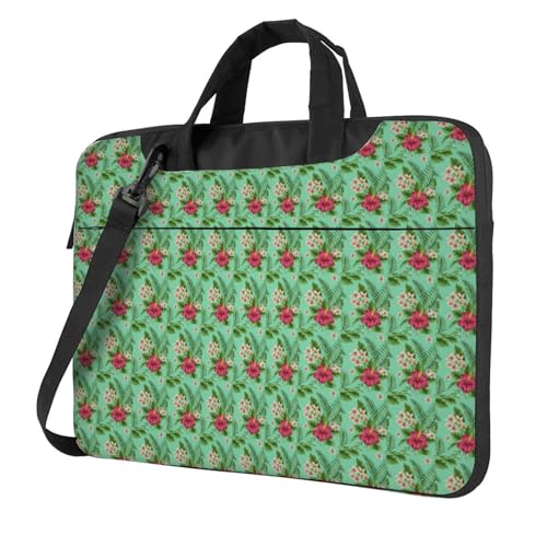 Sac à bandoulière pour ordinateur portable housse transport fleurie motifs Hawaï