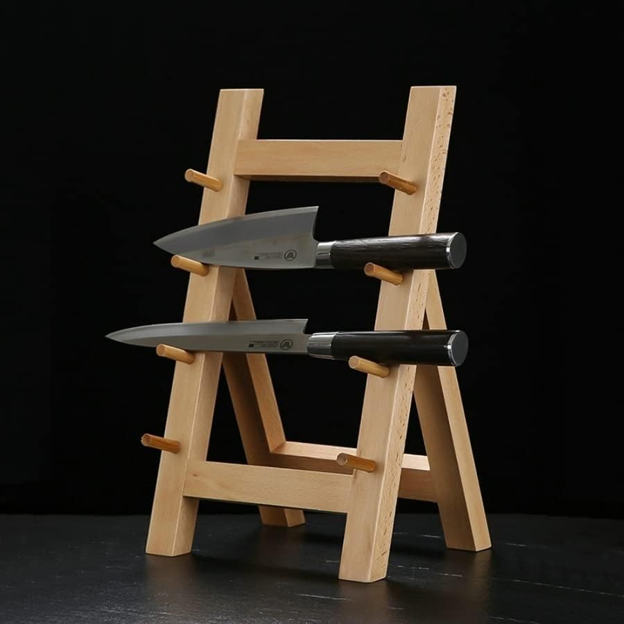 Miniatura 4 de Soporte de madera para cuchillos oscilante, estante de madera, cuchillo de sauce, herramienta de chef de sushi, bayoneta japonesa, soporte de