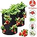 Produktbild INN 2X 45L/10 Gallonen Pflanztasche Pflanzsack Pflanzbeutel mit Henkeln Vliesstoff Blumentopf Dunkelgrau für Garten Balkon Terrassen