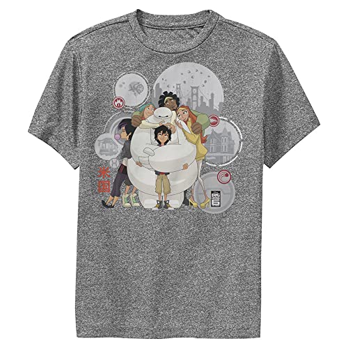 Disney Big Hero 6 Series Baymax Hugs Boys Short Sleeve Tee Shirt