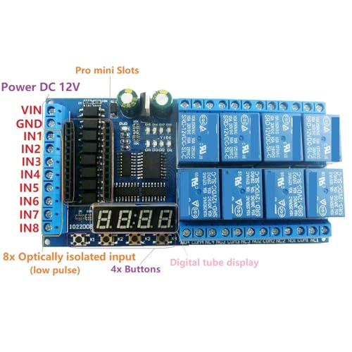 Module relais 8 canaux Pro Mini PLC DC 12V pour étendre les sorties de votre automate