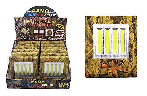 Diamond Visions 08-1876 Dual COB LED Camouflage Camo Dimmable Portable Light Switch (1 Dimmable Light Switch)