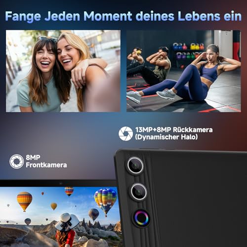 Tablet｜Android 15 Tablet 11,5 Zoll Octa-Core, Android Tablets 30GB+1TB TF, 2000*1200 FHD 90Hz Display, 8400mAh, Widevine L1, 13MP Kamera, WiFi 6&BT 5.3, Tablet PC für Arbeit/Studium - Schwarz