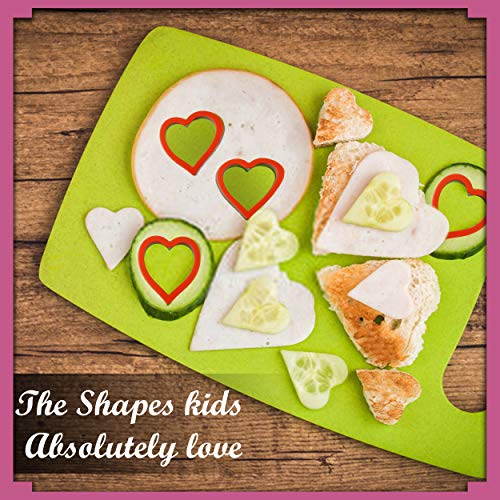 Sandwich Cutter Set 32pcs Unique Shapes for Kids & Children - Cut & Transform Bread, Fruit, Cheese, Cookies, Vegetables into Fun Bites - Food Picks, Cleaning Brush. Free eBook (S,M,L Sizes)