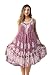 Riviera Sun Rayon Crepe Marble Sleeveless Umbrella Dress 21840-PUR-3X