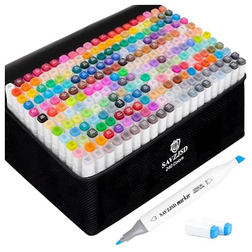 SAVZJSD 240 Colors Alcohol Markers Set