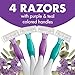 BIC Soleil 4 Escape Scented Women's Disposable Razors With 4 Blades, Comfortable Shave, Lavender & Eucalyptus Scented Handle Shaving Razors for Women, 4 Count