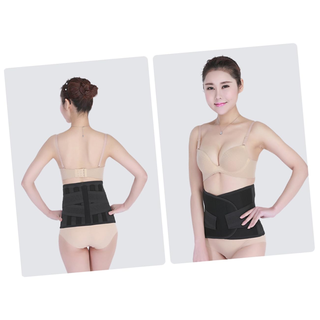 Beavorty Women Self Heating Waist Support Belt for Sports and Fitness Breathable Black Waistband Xxl Aligns Massages and Heats for and Posture Improvement