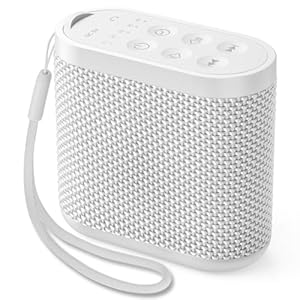 Portable Sound Machine for Travel, White Noise Sound Machine for Sleeping, 52-Hour Lasting Mini Noise Machine with 21 Quality Non-looping Sounds, Headphone Jack, Memory, Timer for Adults,Hotel (White)
