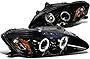 Spec-D Tuning 2LHP-S2K00G-TM Honda S2000 Dual Halo Led Glossy Black Projector Headlights