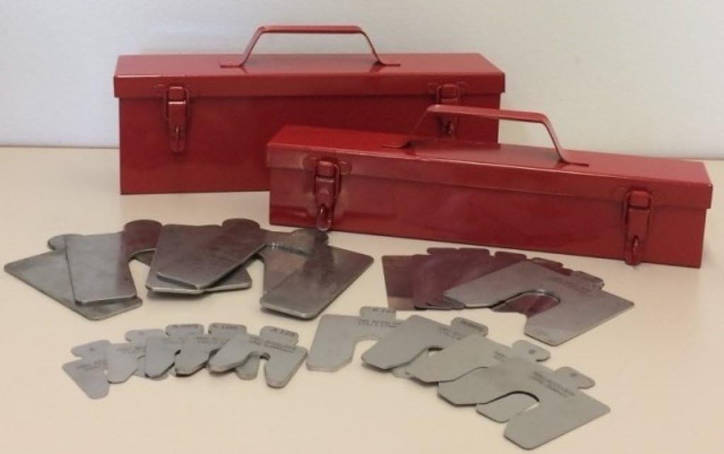 Stainless Steel Slotted Shim Kit, Size B, 3" x 3" Standard Kit (260 shims)
