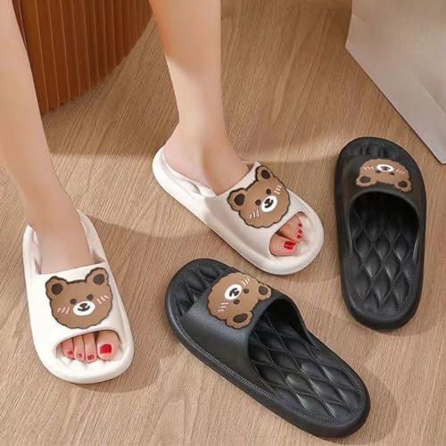 Bear Slippers for Women Men Indoor Slides Sandals Cute Cartoon Animal House Slippers Couple Thickened Sole Home Slippers Comfy House Shoes Outdoor Shoes3