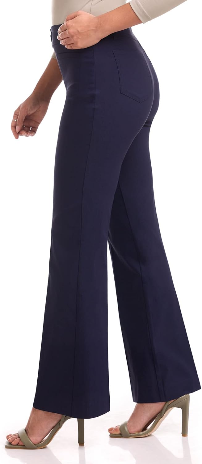 Rekucci Women's Ultra Stretch Pull-On Flared Leg Pant - Image 2