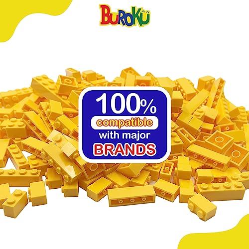 Yellow Set - Pack of 165 Yellow Building Bricks Assorted Sizes - Toy Bricks Compatible with All Brands - Large Yellow Pieces - Image 2