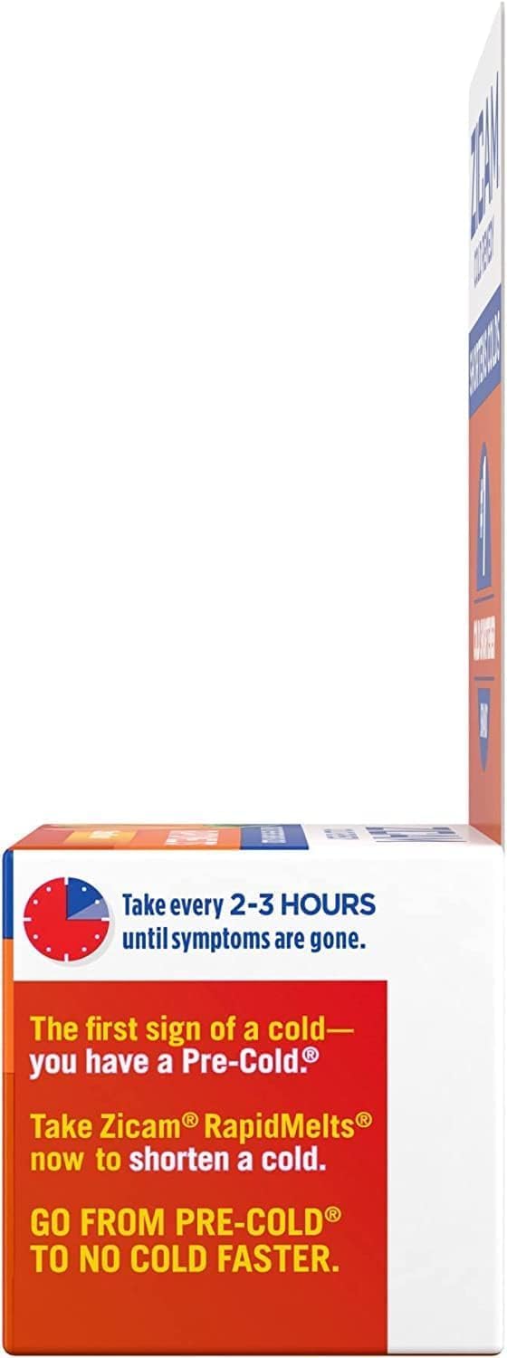 Zicam Cold Remedy Rapidmelts Citrus Flavor 25 tabs (Pack of 3)