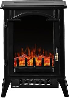 Heater, Electric Fireplace Stove, Indoor Electric Fireplace with Realistic Flame Effect, 2000W Space Heater for Quick Installation, Overheat Auto Shut Off Safety Function