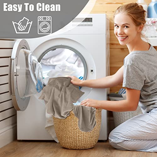 Stretch Velvet Toilettendeckelbezug und WC-Tankdeckelbezug, Badezimmer Super Soft Toilettendeckelbezug Set Luxus Samt Plüsch, mit elastischem Boden, Maschinenwäsche, Braun – Bild 7