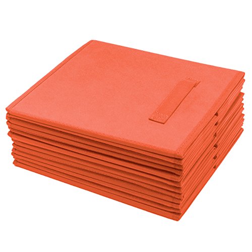 Sorbus® Foldable Storage Cube Basket Bin (6 Pack, Orange) #TOP7