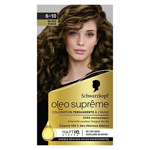 Oleo Suprême - Schwarzkopf – Coloration Permanente à l’Huile – Couleur et Eclat Longue Durée – sans Ammoniaque – Couvre 100% des Cheveux Blancs...