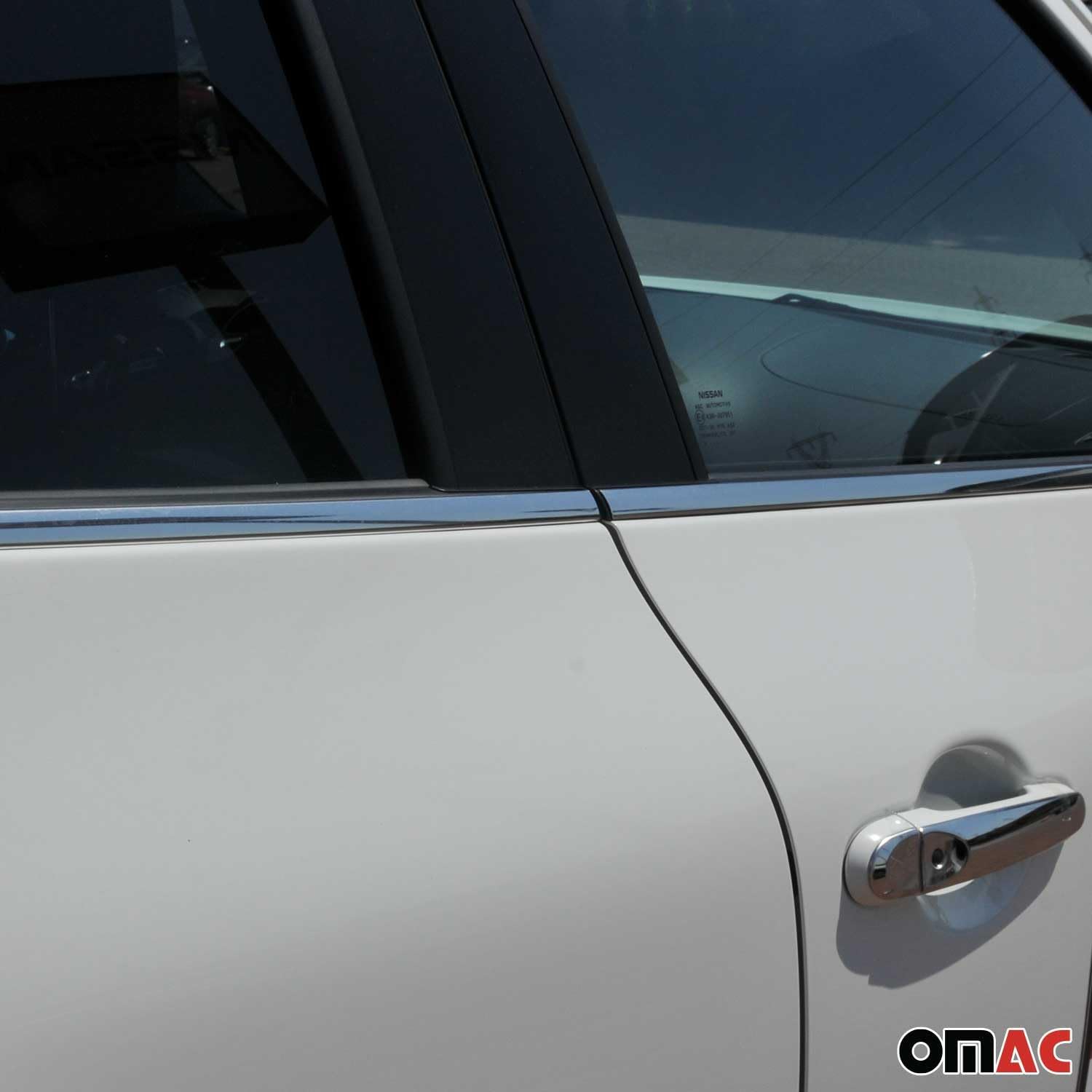 OMAC Window Molding Trim Streamer for Nissan Juke 2011-2017 Stainless Steel 4 Pcs