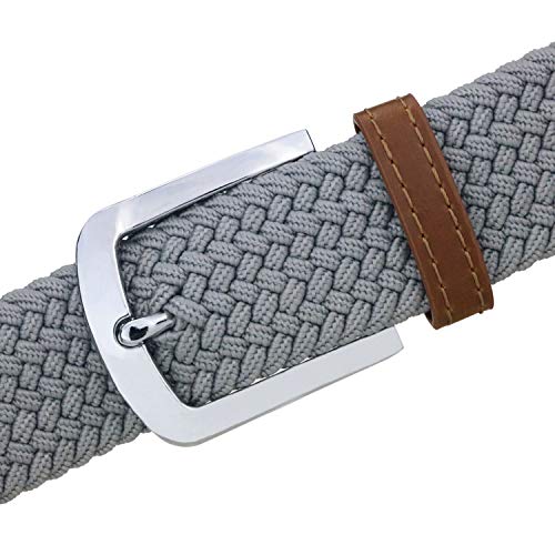 Image of maikun Mens Belt, Braided Belts for Mens, Black Belts for Men with Leather Tip (Black, 100cm long)