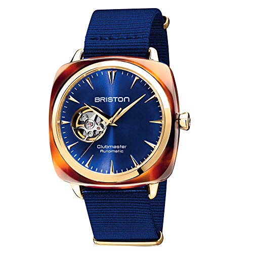 Briston Clubmaster Iconic Acetate Gold Blue Dial Watch 19740.PYA.TI.9.NNB