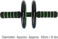 Vista 7 de Rueda de rodillo Ab de rebote automático, rodillo de fitness de tres ruedas de 6.3 in, equipo de entrenamiento abdominal con 2 asas, 2 rodillos, 1