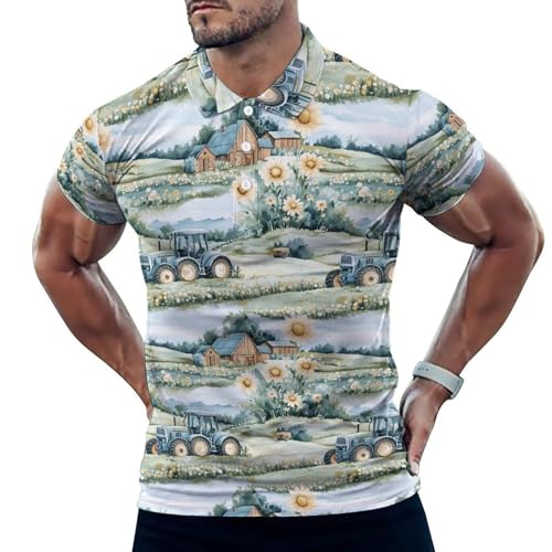 Polo de golf pour homme évacuant l'humidité pour éviter la sueur lors des journées chaudes